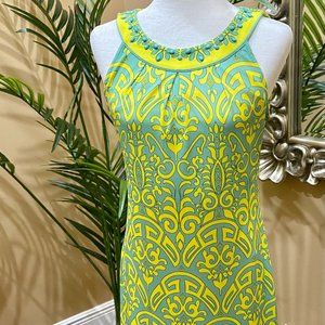 Hale Bob Beaded Neck Dress